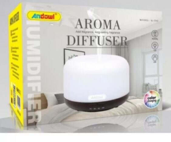 Difuzor uleiuri aromaterapie, 300 ml, led multicolor Andowl Q-T62, Wenge